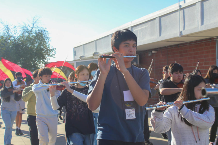 Orchestra marches into Lunar New Year Parade