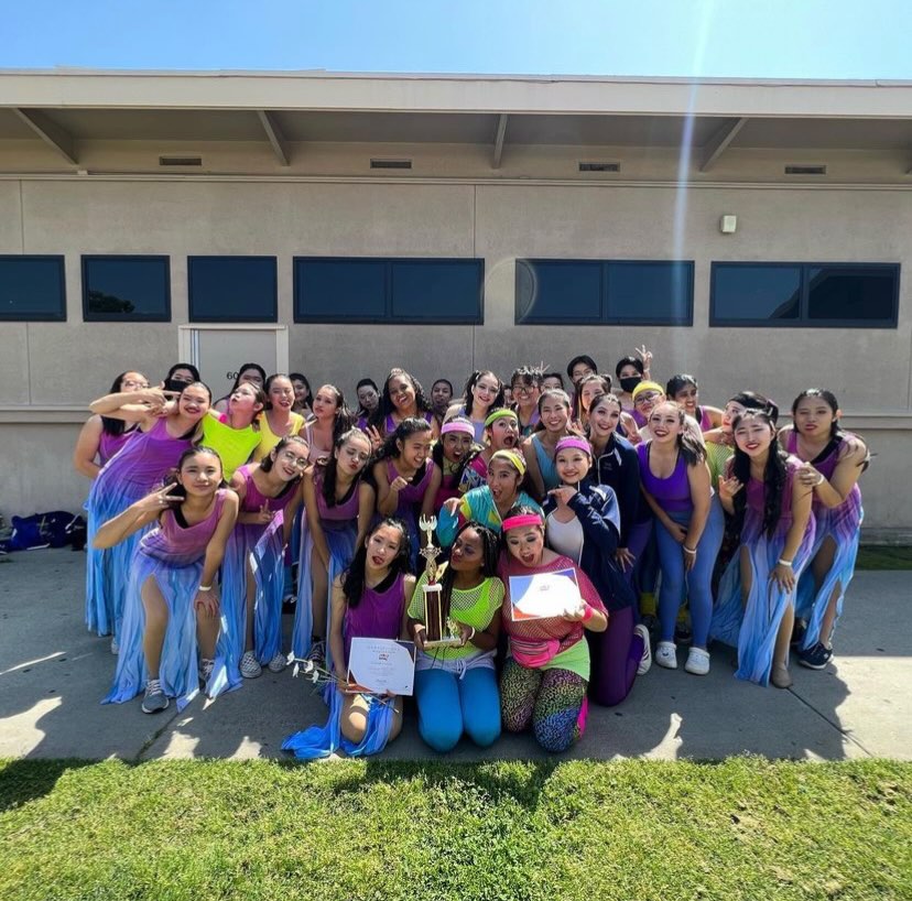 Variety Winter Guard place first at Bellflower High School