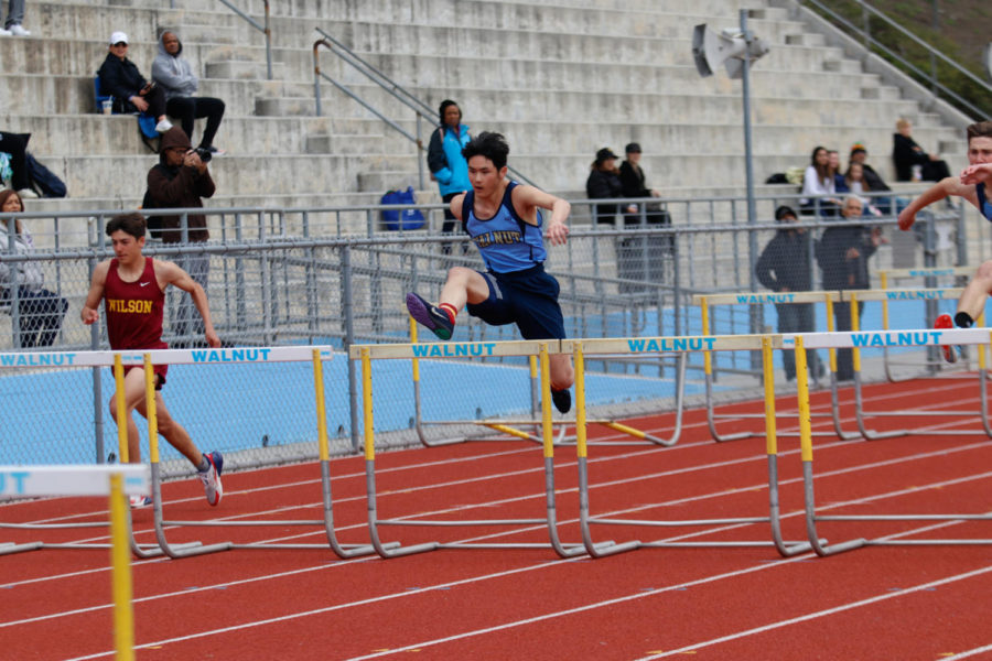 Varsity track and field compete in meet against Rowland and Los Altos
