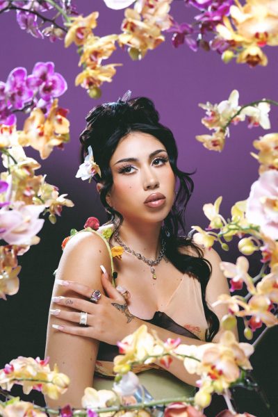 This is the featured promotional poster for Kali Uchis new album, ORQUÍDEAS.