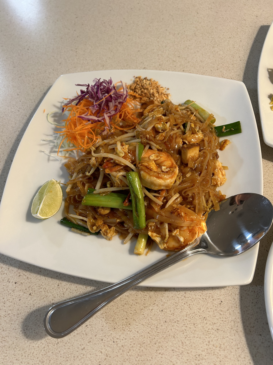 Featured above is pad thai with shrimp which costs $16.95 and contains rice noodles, eggs, bean sprouts and a carrot and red cabbage garnish. It was delightfully chewy with sweet and savory flavors. 