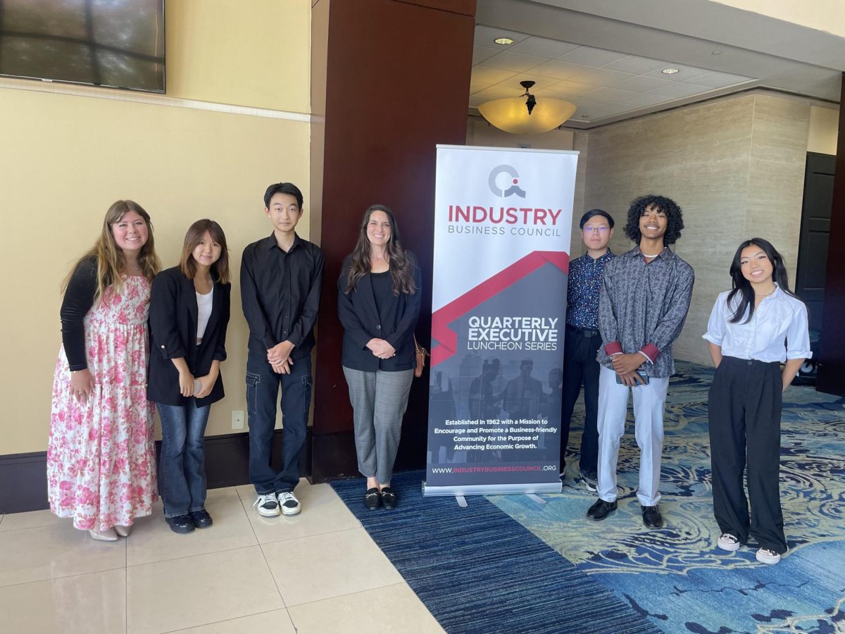 Forensics class students attend the Quarterly Executive Luncheon at the Pacific Palms Resort. 