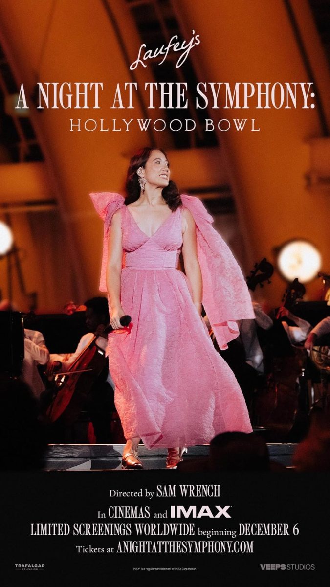 In the moment | Behind Laufey is the Los Angeles Philharmonic orchestra as she takes in the night, looking out to the crowd with a smile after a performance.
(Photo source: IMDb)