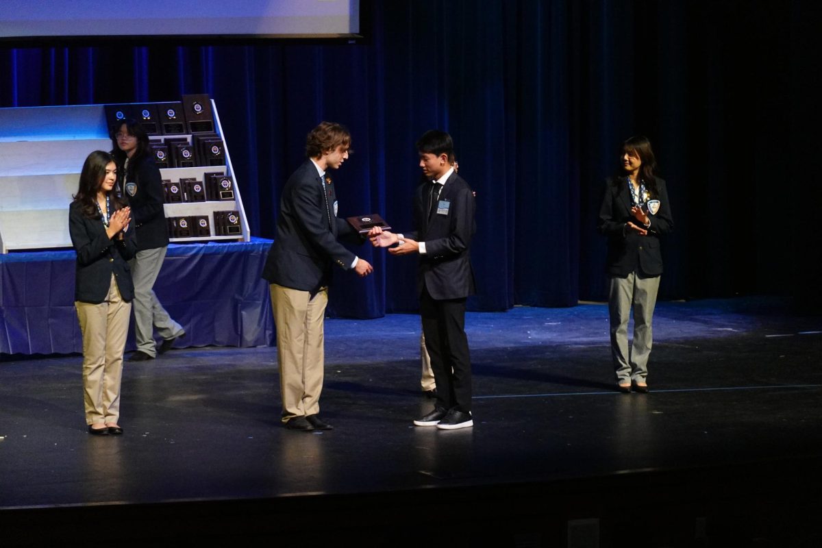 Junior Jason Xu wins an award at the Future Business Leaders of America Student Leadership Conference.