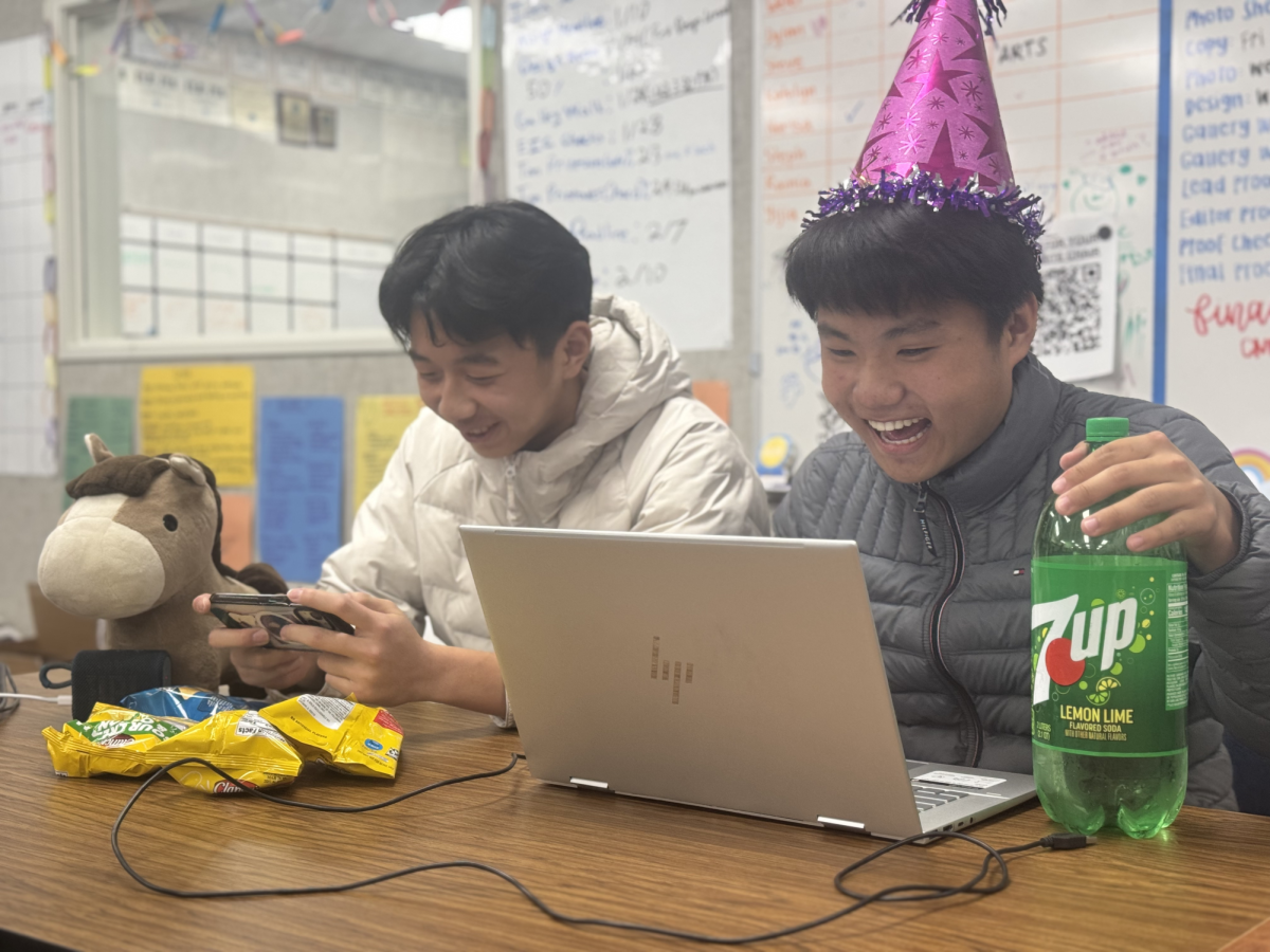 Two students demonstrate what it is like to cause a disturbance for other students during tutorial. This results in students who are unable to focus and complete their work. 