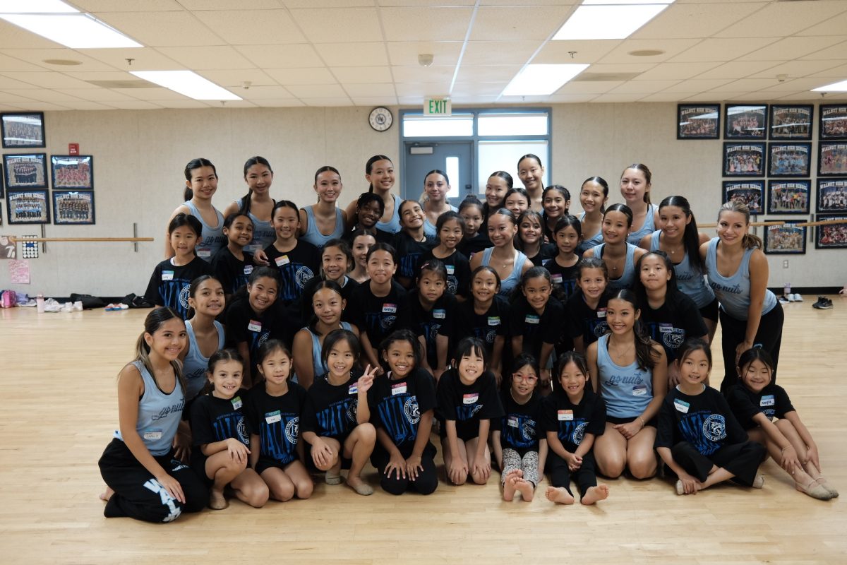 Dance Team takes a picture after a successful day filled with laughter, learning and tricks.