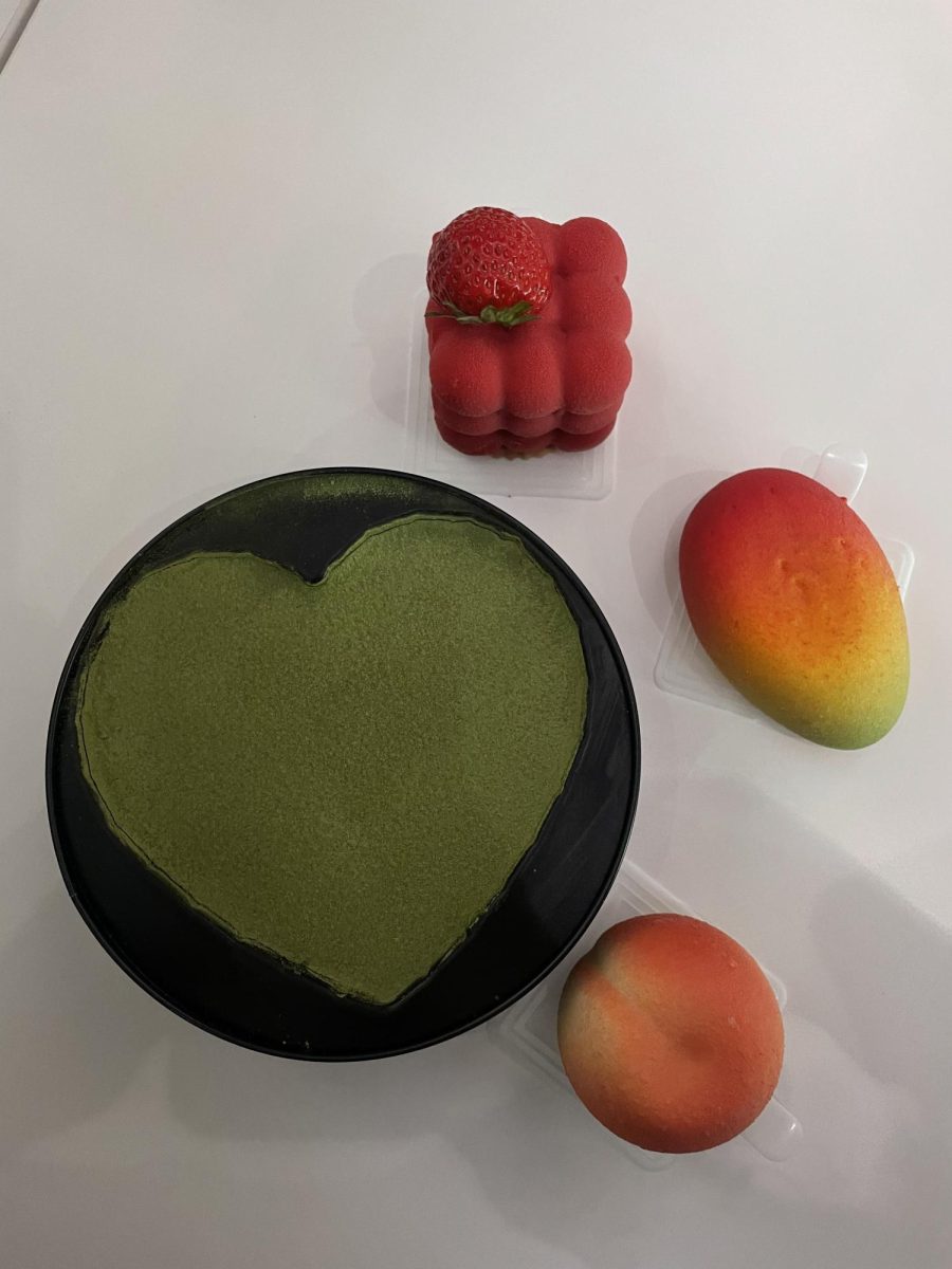 Too chic | Clockwise from top left are TuCha desserts Just Peachy, Dubai Matcha, Berry3 and My Man Go.