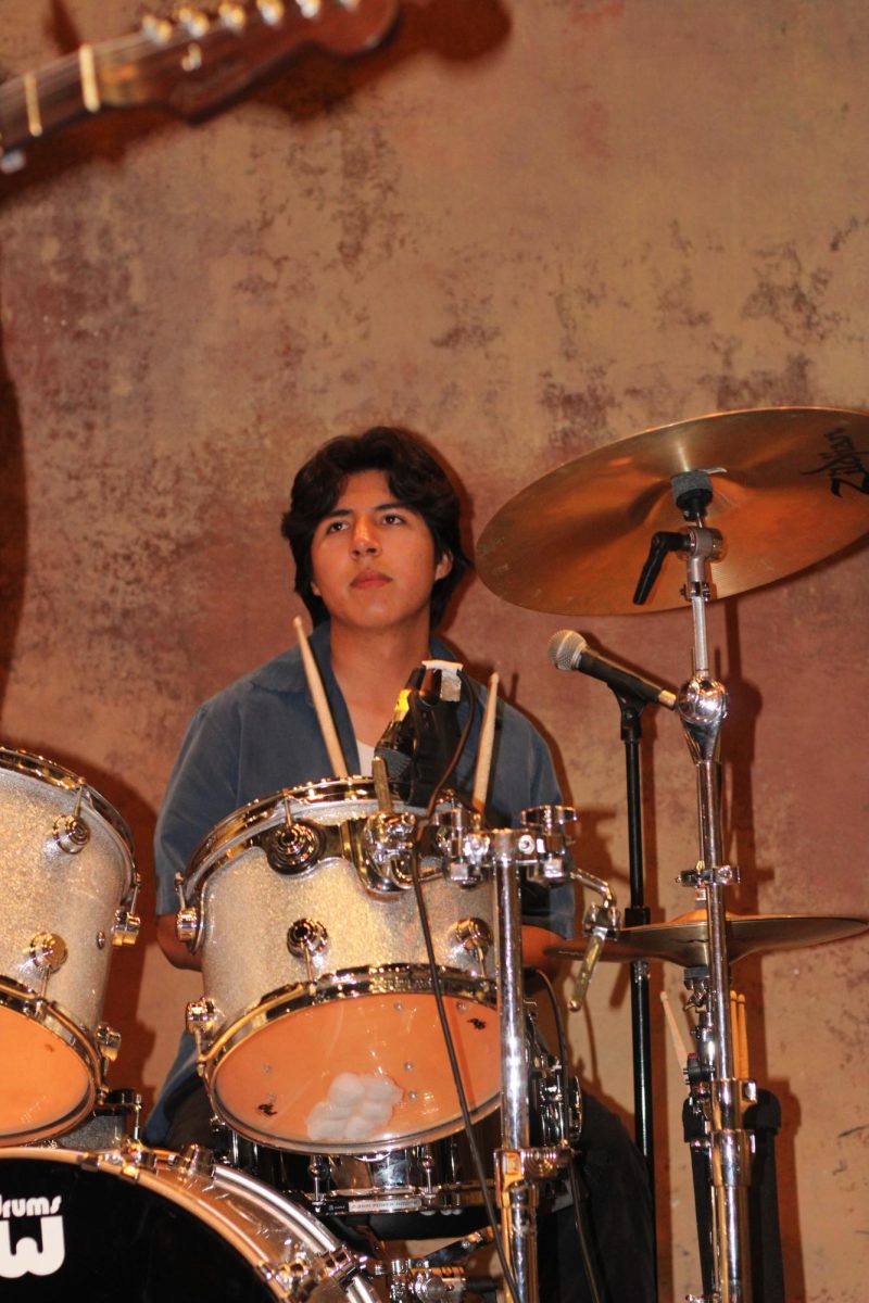 Senior Matthew Ramirez plays Mood Indigo’s song “Doe Eyes” during a sold out show on Feb. 21 at the House of Blues Anaheim. “I really like playing with this band as we offer a unique and intriguing sound. The shows are always lively and engaging,” Ramirez said. (Photo courtesy of Matthew Ramirez)
