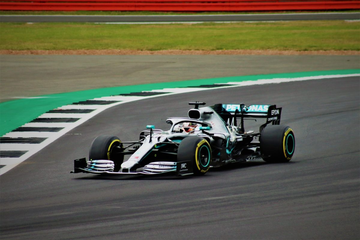 Racing down the track | Lewis Hamilton at the F1 British Grand Prix drives his Mercedes six years ago.  Hamilton, seven-time world champion, raced for Mercedes from 2013-2024 before joining Ferrari in 2025. 