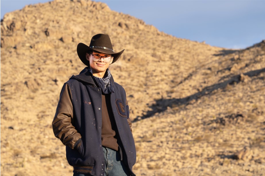 Senior Jayden Millares finishes a tough but rewarding hike with his camping group in Lucerne Valley. “Me and my dad had finished hiking and he said it would be a great photo opportunity,” Millares said. “It was so amazing and one of the best moments of our trip.”