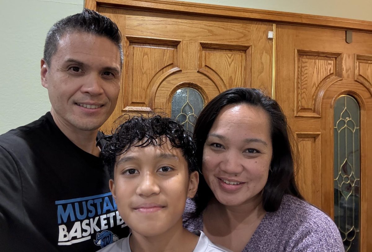 A-lorro love | Freshman Zachaeus Alorro comes home after basketball practice to
have dinner with his parents, Bobby and Karen Alorro. “Being surrounded by my
family makes me feel supported,” Zachaeus said. (Photo courtesy of Zachaeus Alorro)