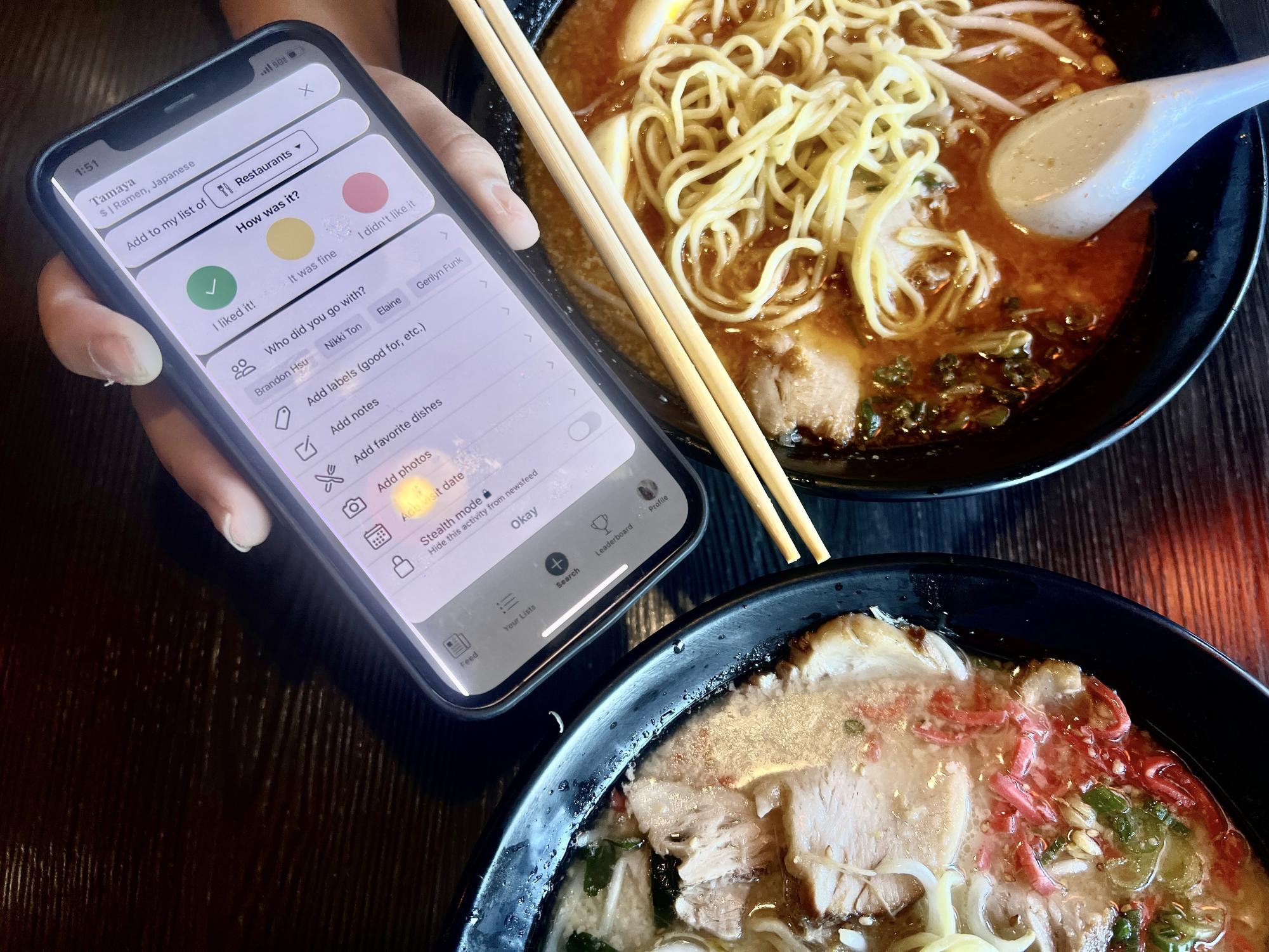 Rate your favorite foods! | The Beli App was used to find “Tamaya,” a local ramen shop located on 17142 Colima Rd, Hacienda Heights.