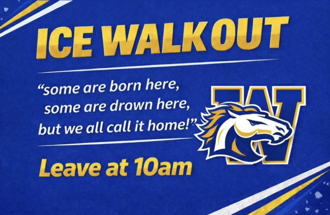 Call for action | A digital flyer created by a student was used to promote the Jan.
31 ICE walkout protest via Instagram on Jan. 30. 