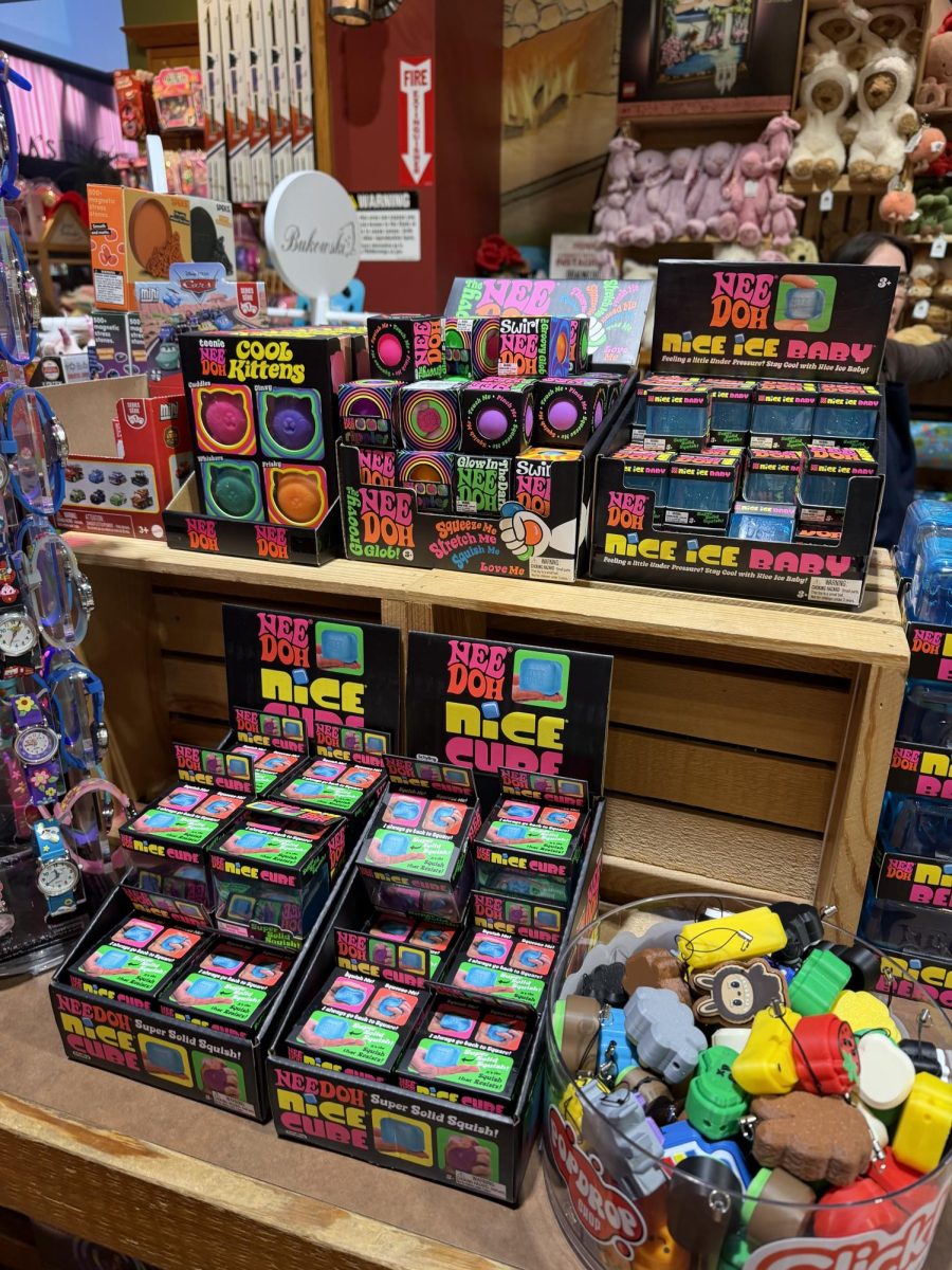 Stacks of various stress-relief squishies line the shelves at stores.