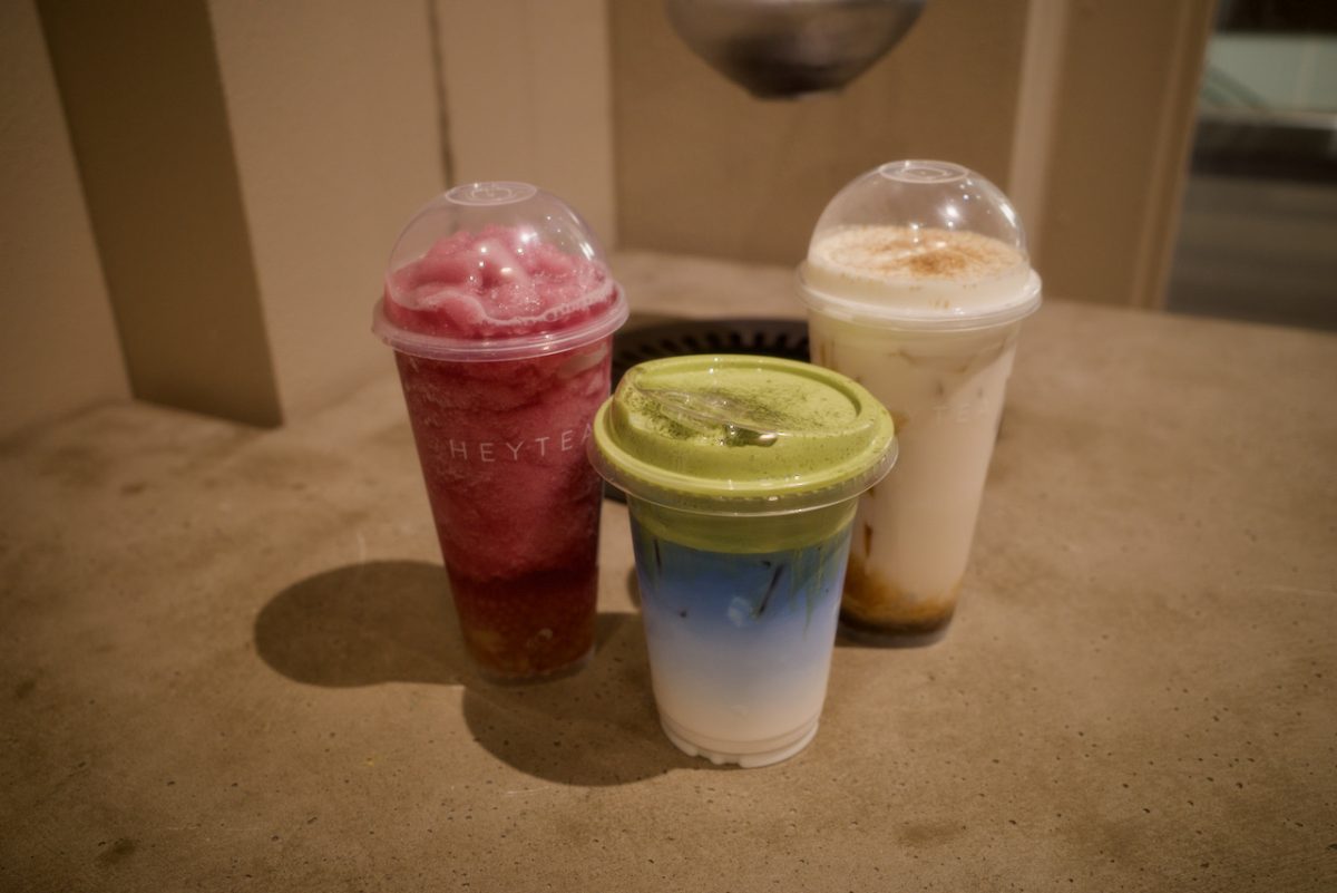 HEYTEA's drinks at their newest location at Brea Mall.