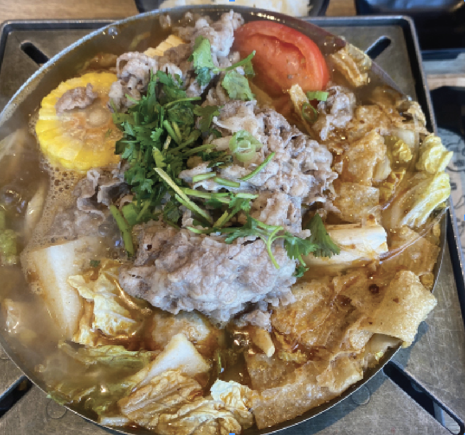 Steaming pot | Boiling Point’s Beef Hot Soup includes different add-ins. 