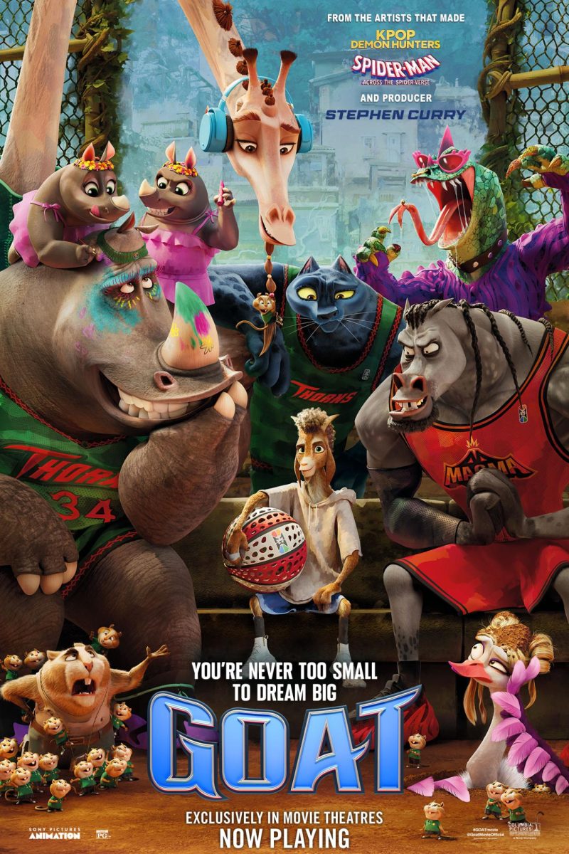 The movie poster for "GOAT."
